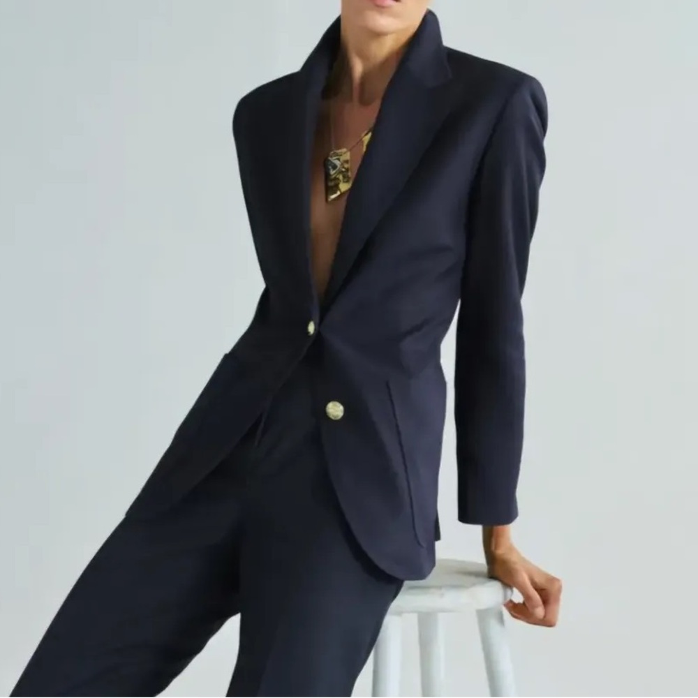 Zara gold two button blazer